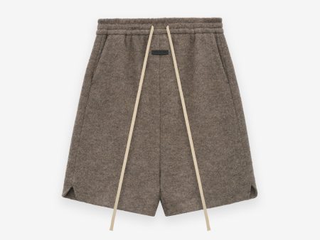 Boiled Wool Relaxed Shorts Online Hot Sale