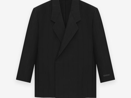 Pinstripe Relaxed Blazer For Cheap