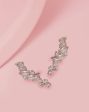 Rose Gold Plated With Cz Petite Ear Climber For Women Hot on Sale