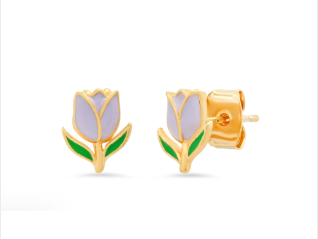 Enamel Tulip Studs Sale