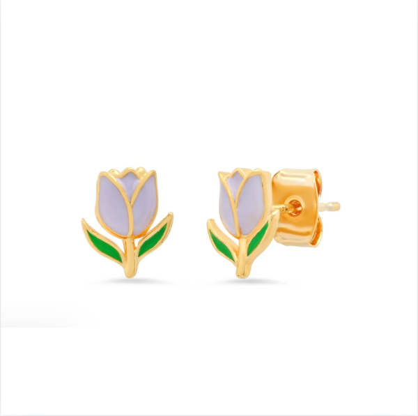 Enamel Tulip Studs Sale