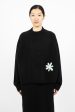 Flower Bigger Sweater Black Discount