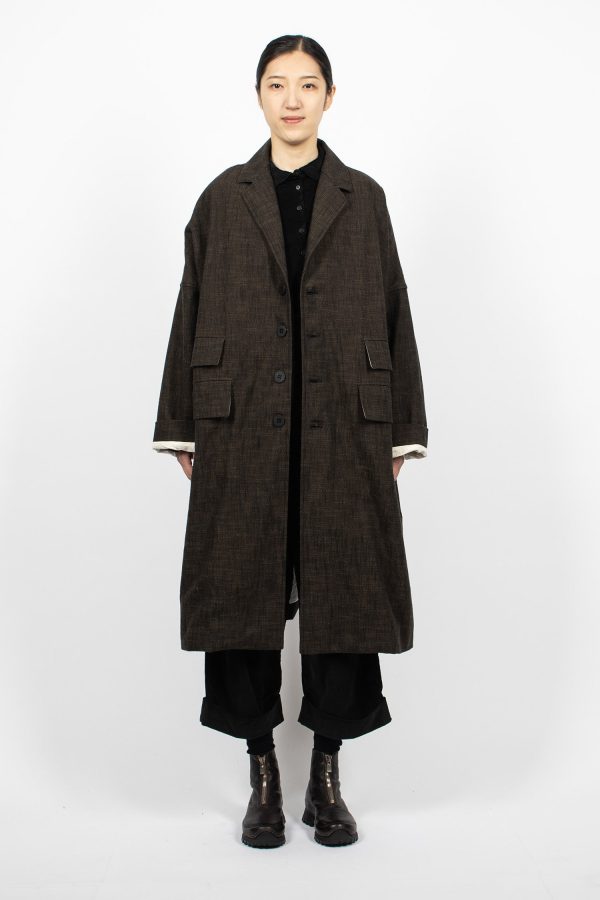 U4545 Loose Coat Nattè Coffee Online now