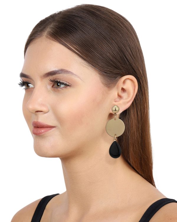 Carlton London Gold Plated Enamel Contemporary Drop Earring For Women Supply