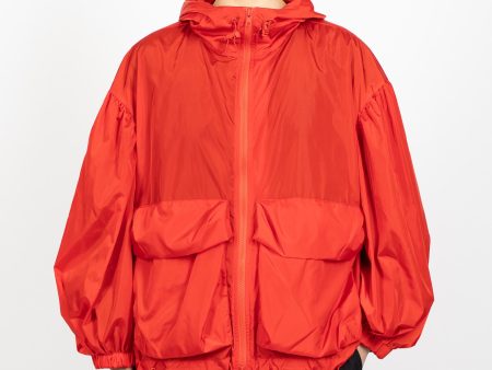 Puff Sleeve Cargo Jacket Red Supply