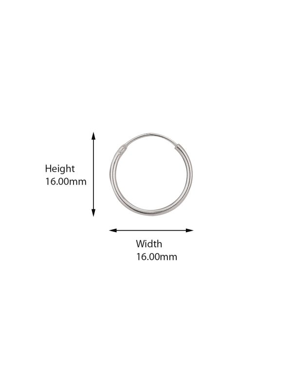 Carlton London 925 Sterling Silver  Rhodium Plated Circular Hoop Earring For Women Cheap