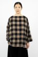 Square Check Shirt Brown Black Online now