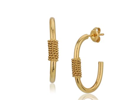 Carlton London 18Kt Gold Plated Half Hoop Earring Hot on Sale