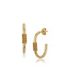 Carlton London 18Kt Gold Plated Half Hoop Earring Hot on Sale