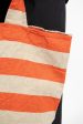 Imuya Washed Linen Bag Orange Natural Stripe Online Hot Sale