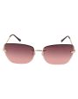 Premium Pink & Gold Toned Uv Protected Lens Rimless Sunglass For Women Online