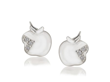 Carlton London 925 Sterling Silver Rhodium Plated Contemporary Cz Studs For Girl For Cheap