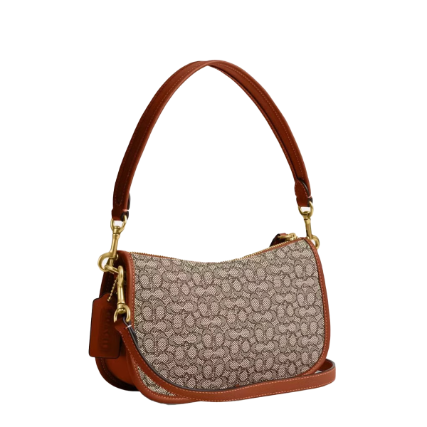 Coach Mini Signature Jacquard Swinger Cheap