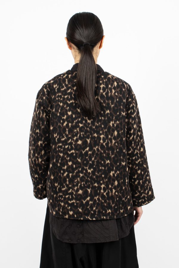 Cutaway Jacket Dark Brown Leopard Online