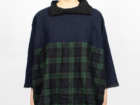 Triton Washed Patch Shirt Navy Tartan Check Online now