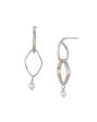 Carlton London Rhodium Plated White Pearl Drop Earring For Women Online Hot Sale