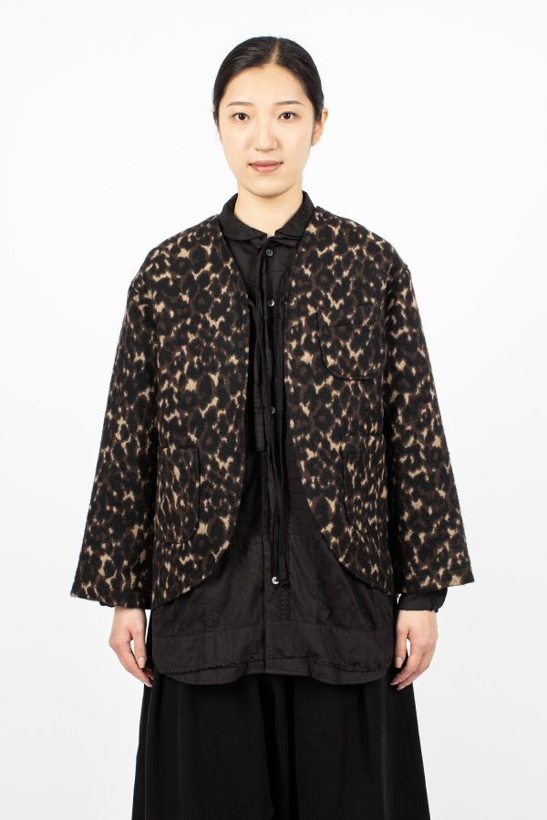 Cutaway Jacket Dark Brown Leopard Online