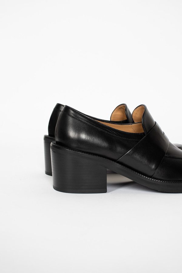 Heeled Loafer Black Cheap