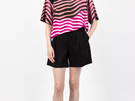 Pleat Shorts Black Fashion