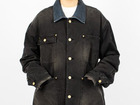 Chore Jacket Washed Black Cheap