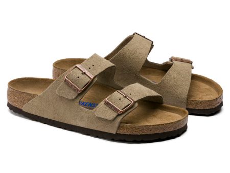 Birkenstock Women s Arizona Soft Footbed Suede Leather - Taupe Online now