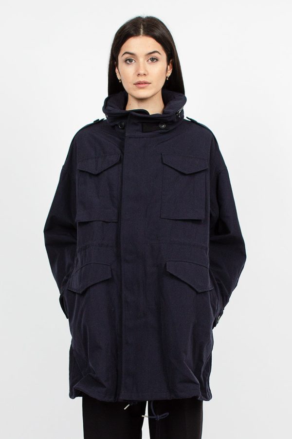 Bickle Gabardine Coat Navy For Cheap