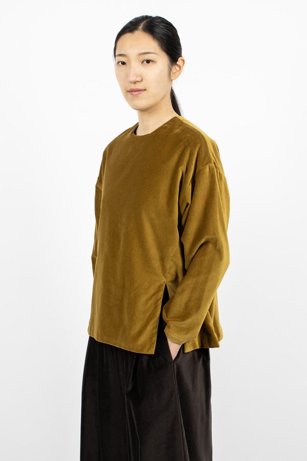 Slit Top Velveteen Olive Supply