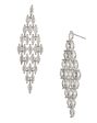 Rhodium Plated Cz Triangular Drop Earring For Women Supply