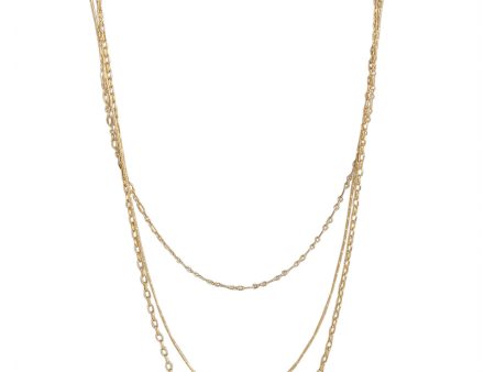 18Kt Gold Plated Fancy Layered Necklace For Women For Discount