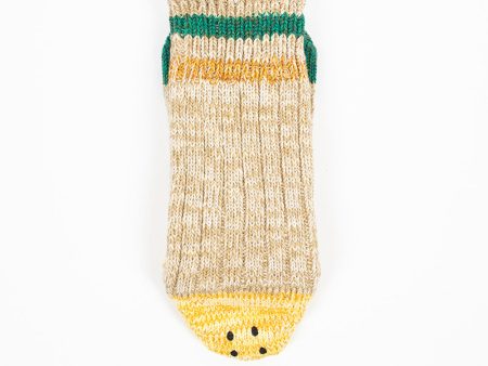 Ivy Smiley Sock Beige For Cheap