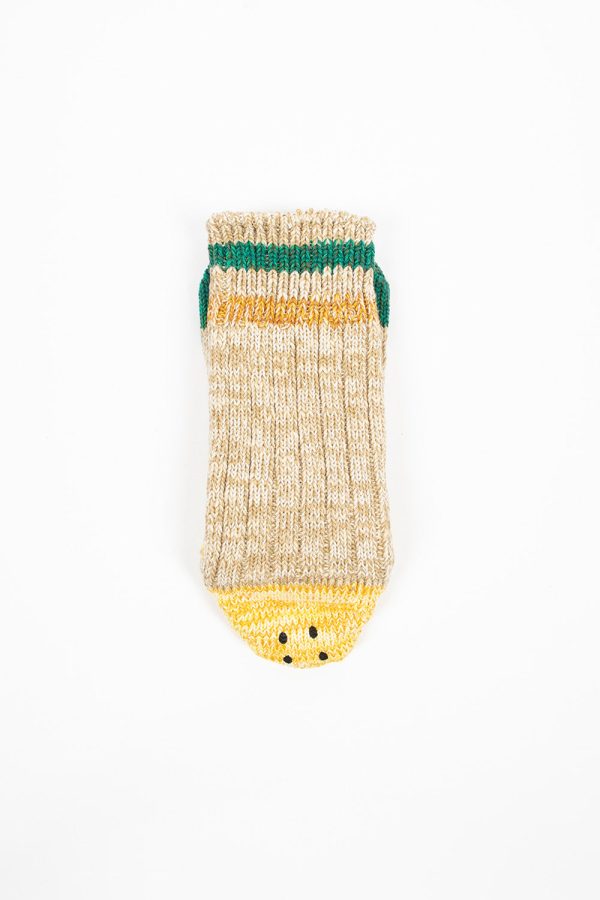 Ivy Smiley Sock Beige For Cheap