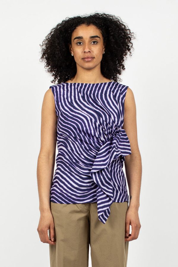 Spiral Top Purple Print For Cheap