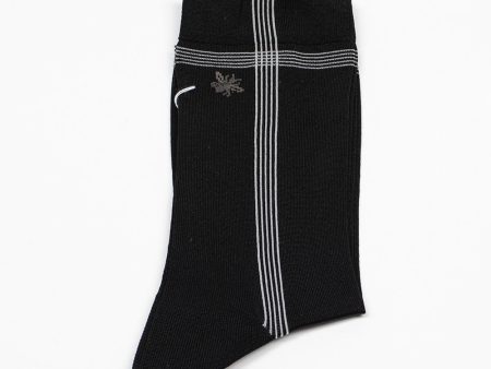 KT-142MS Side Line Silk Socks Black Online