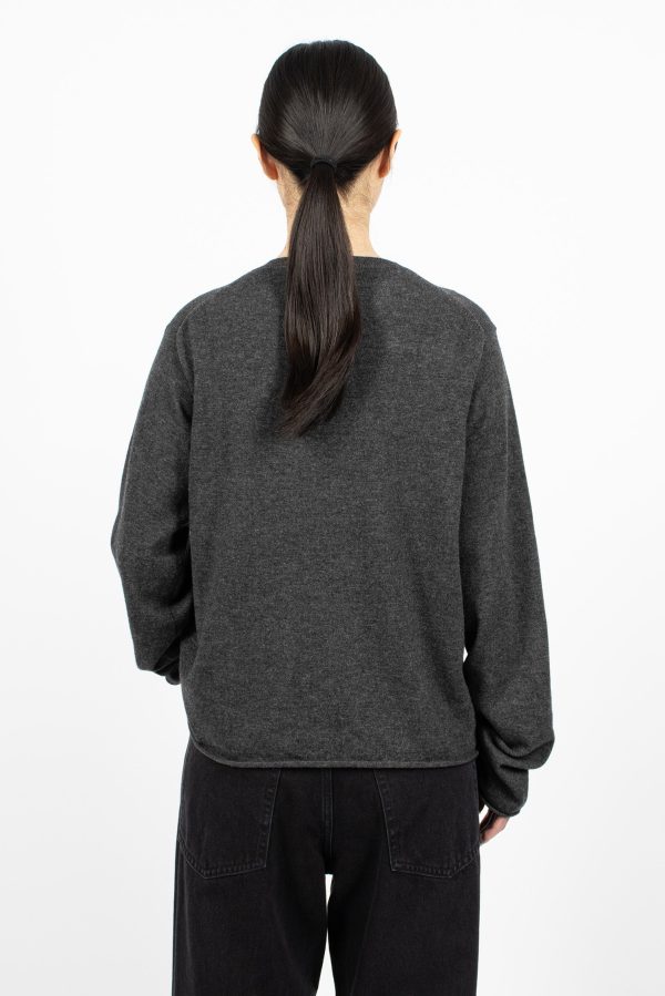 Malou Sweater Charcoal Melange Hot on Sale