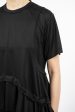 Ruffled Hem T-Shirt Black Supply