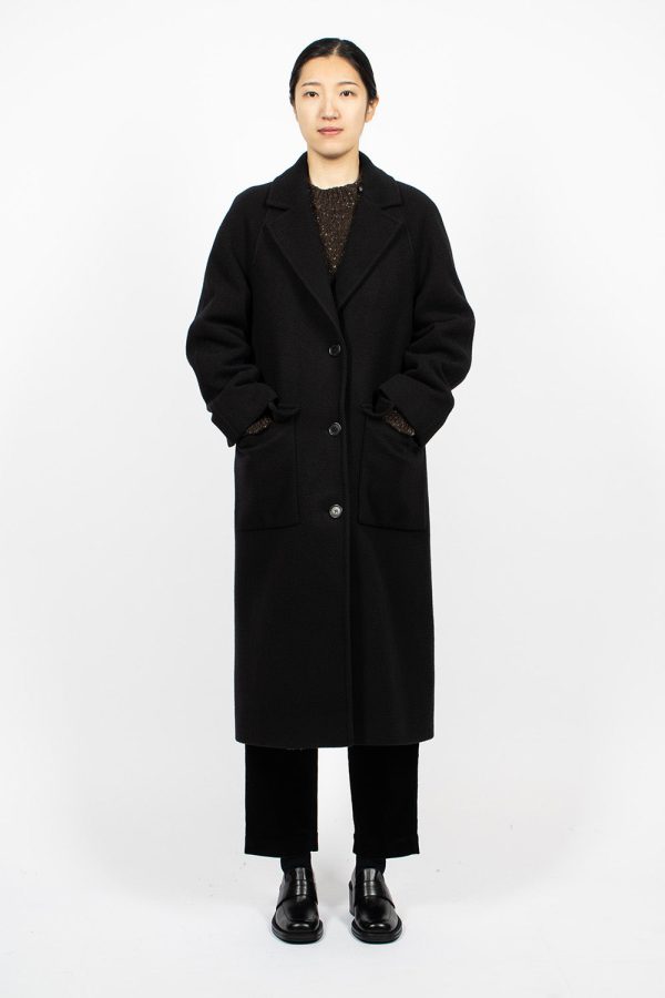 Raglan Overcoat Black For Sale