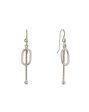 Rhodium Plated Contemporary Fancy Drop Earring Supply