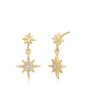 Carlton London Gold Plated Cz Star Drop Earring For Women Online Sale