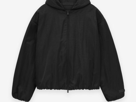 Womens Textured Nylon Hooded Bomber Supply