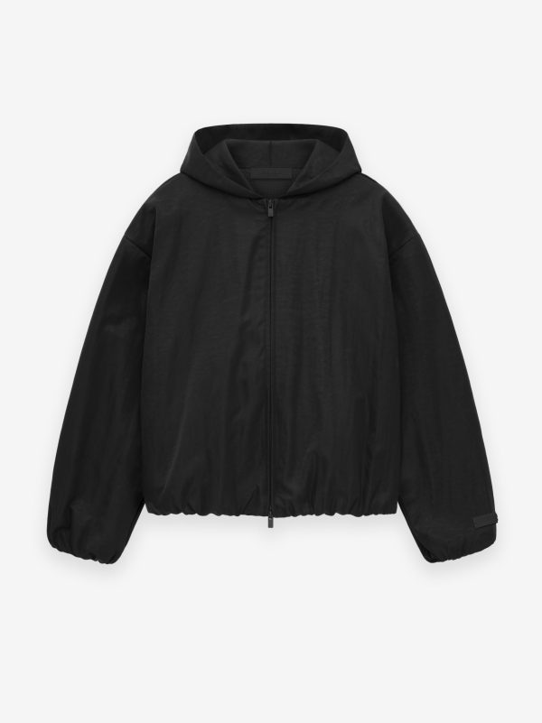 Womens Textured Nylon Hooded Bomber Supply