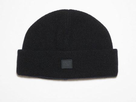 Small Ribbed Beanie Black For Sale