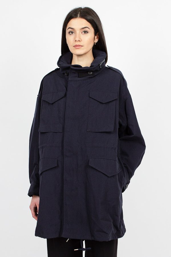 Bickle Gabardine Coat Navy For Cheap