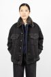 Padded Denim Jacket Black on Sale