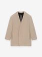 Pique Knit Lapelless Blazer Online Sale