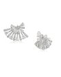 Premium Cz With Rhodium Plated Contemporary Stud Earring Online now