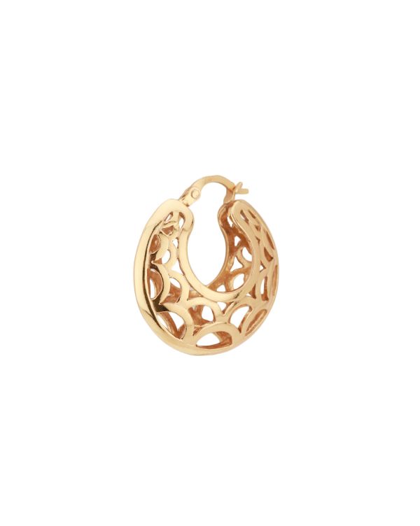 Carlton London Gold Plated Crescent Hoop Earring For Women Supply