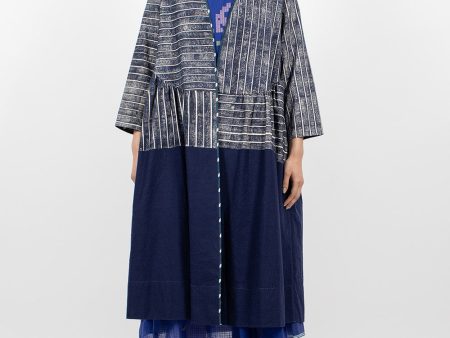 Lake Coat Dress Scrapped Blue on Sale