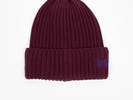 Ribbed Watch Cap Wine Sale