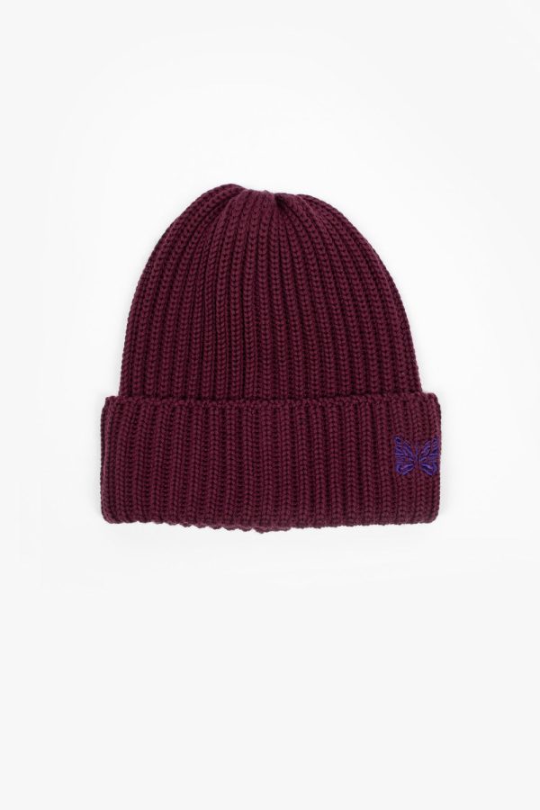 Ribbed Watch Cap Wine Sale