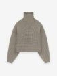 Women s Heavy Waffle Cropped Turtleneck Supply